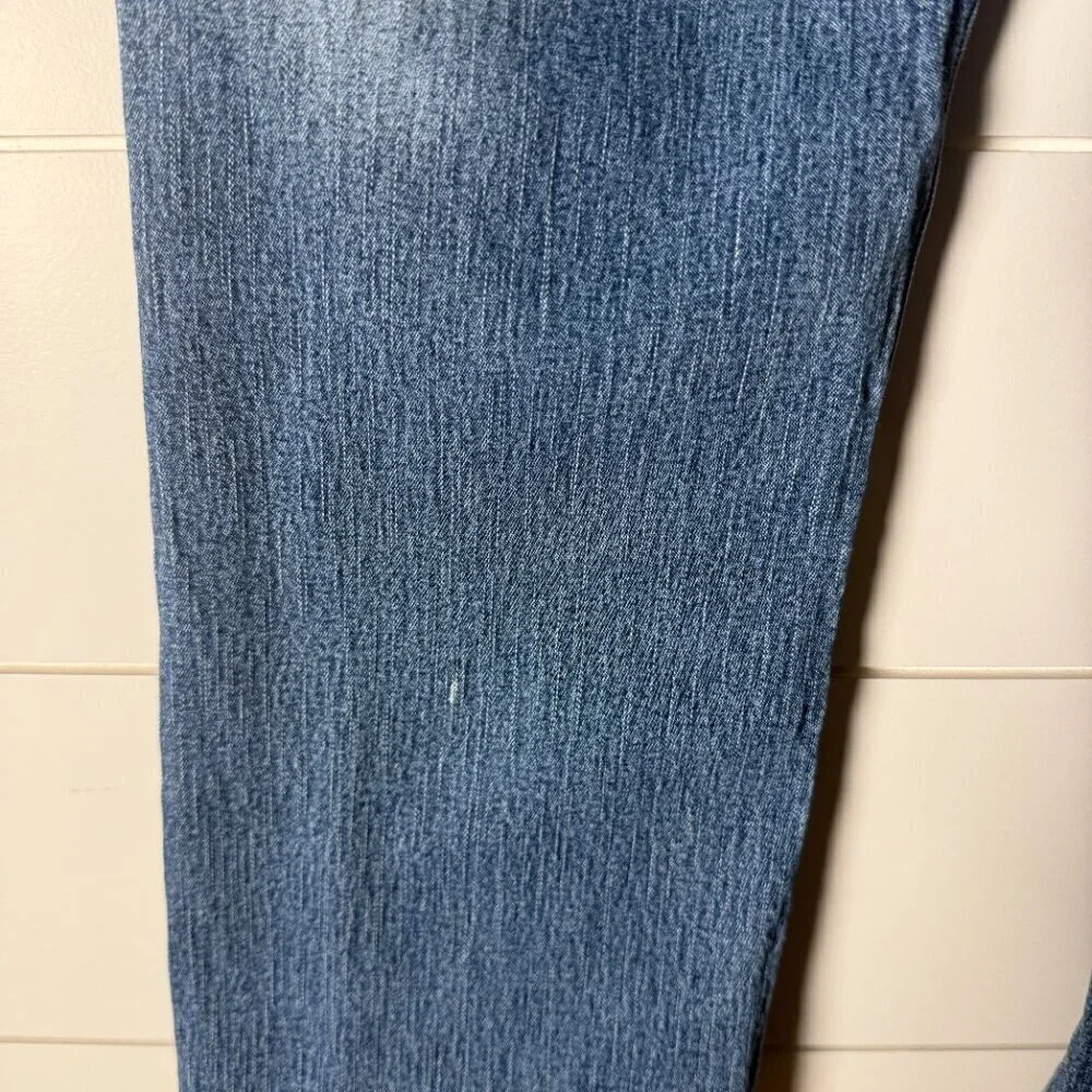 Plugg Jeans Medium Wash with Bleached Accents Sz 14 Cotton/Poly/Spandex Blend